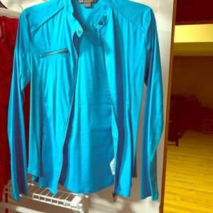 Armani Exchange turquoise thin blazer